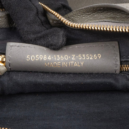 Balenciaga Grey Grained Leather City Handbag