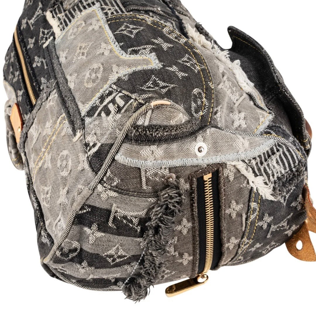 Louis Vuitton Limited Monogram Denim Patchwork Speedy 30 Handbag