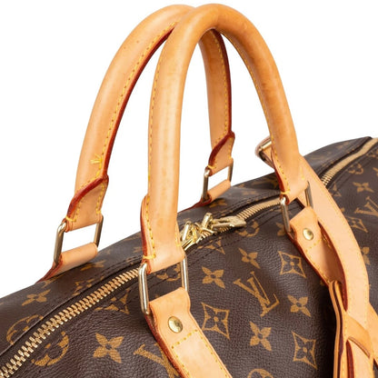 Louis Vuitton Monogram Canvas Keepall 55 Shoulder Travel Bag