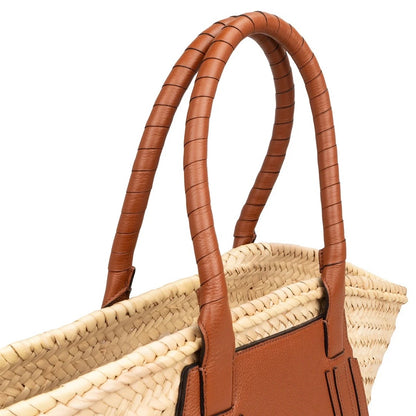 Chloé Marcie Basket Raffia Shoulder Bag