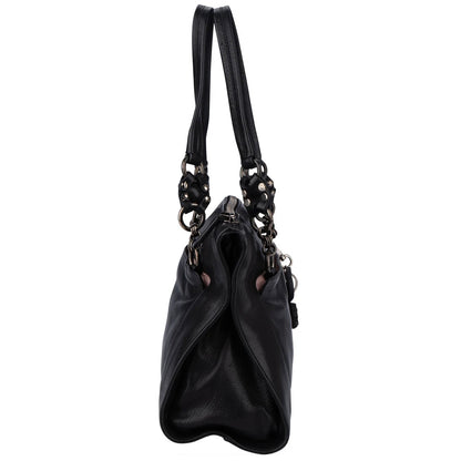 Prada Black Leather Triangle Butterfly Handbag