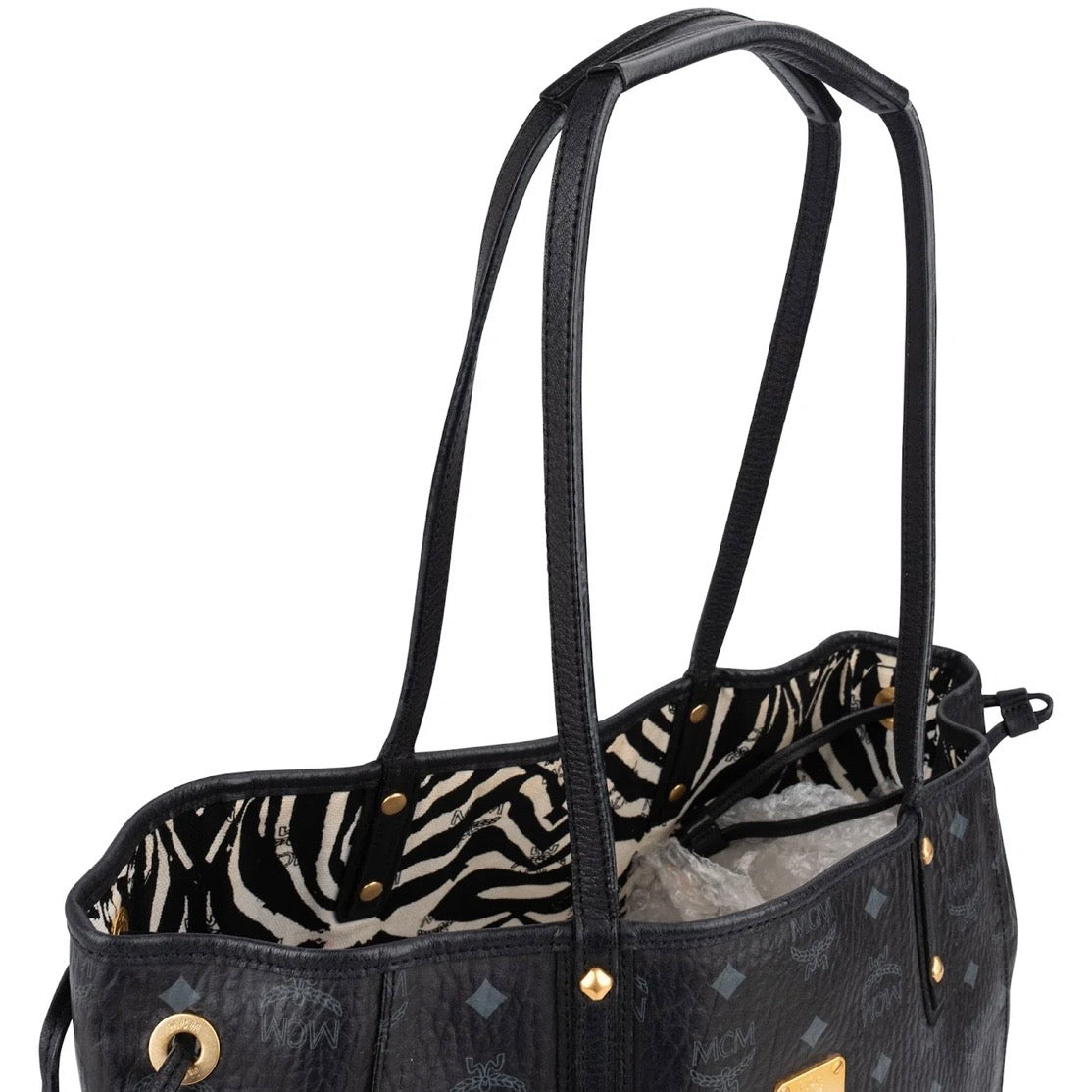 MCM Monogram Visetos Liz Reversible Shopper Shoulder Bag