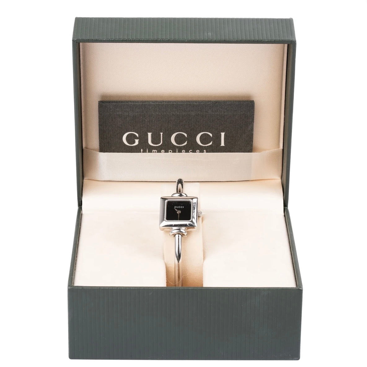 Gucci Silver Tone 1900 L Bangle Women Watch