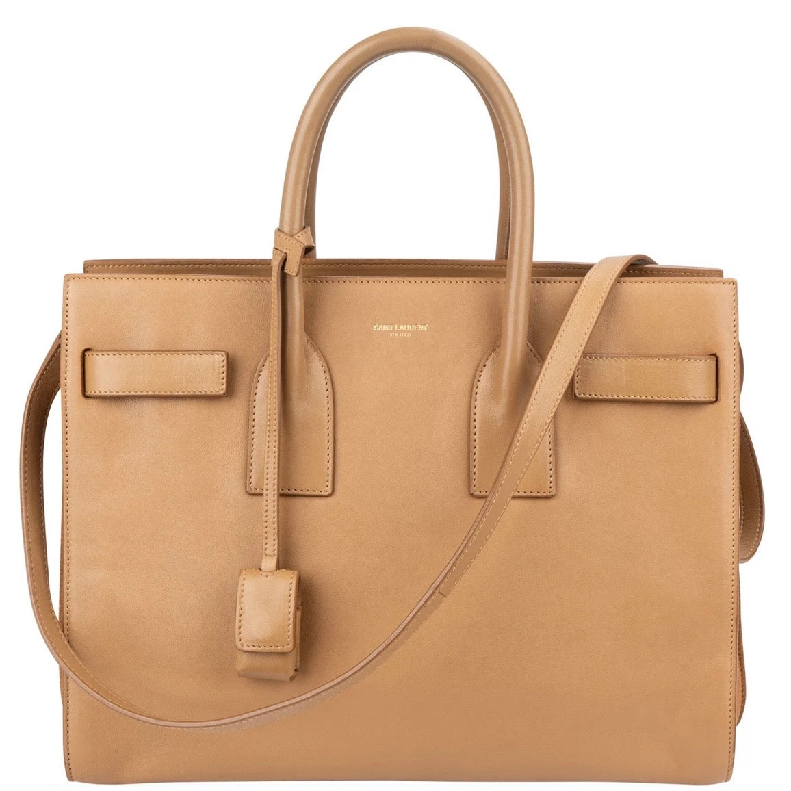 Yves Saint Laurent Smooth Leather Sac De Jour Handbag