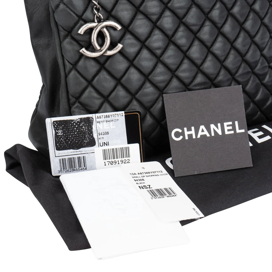 Chanel Quilted Lambskin Petit Shopper Shoulder Bag