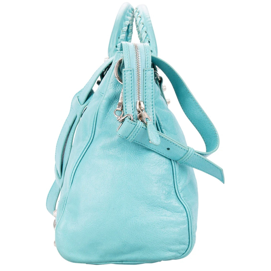 Balenciaga Blue Leather The City Handbag