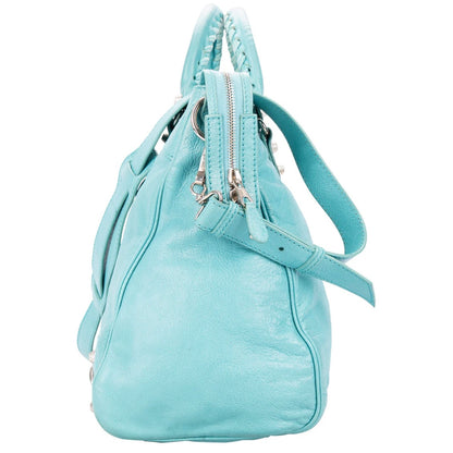 Balenciaga Blue Leather The City Handbag