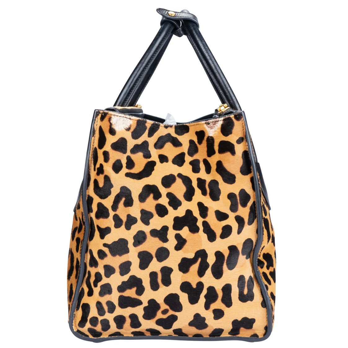 Prada Leopard Galleria Twin Zip Handbag