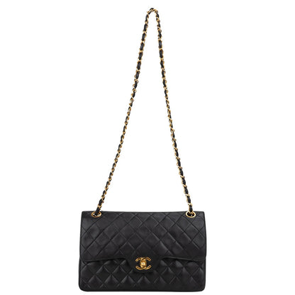 Chanel Quilted Lambskin 24K Gold Medium Double Flap Crossbody Bag