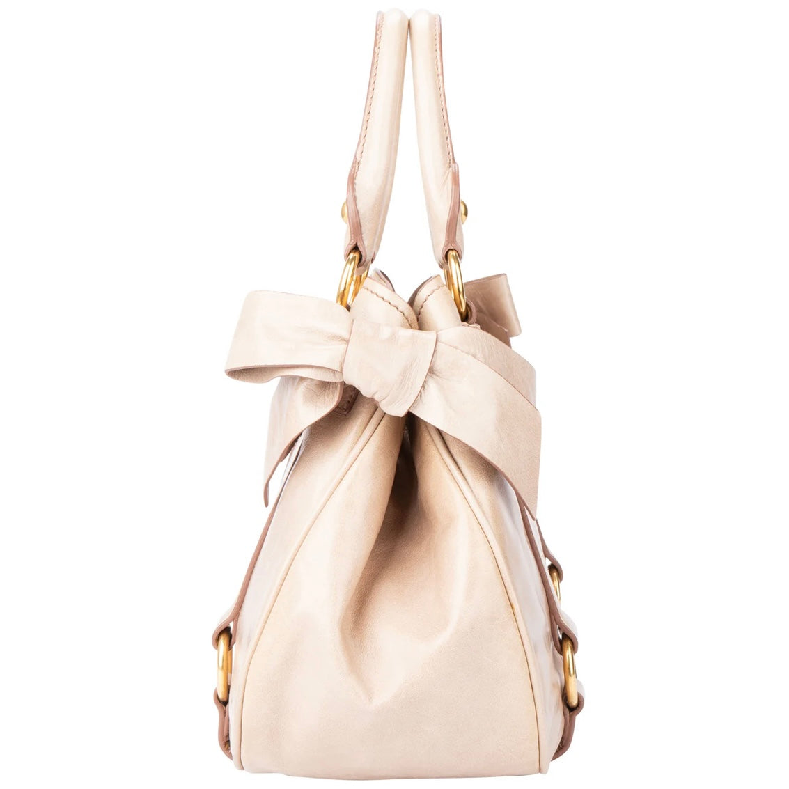 Miu Miu Rose Leather City Handbag