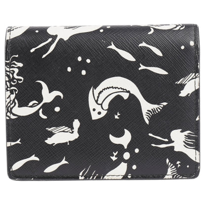 Prada Black Mermaid Print Wallet