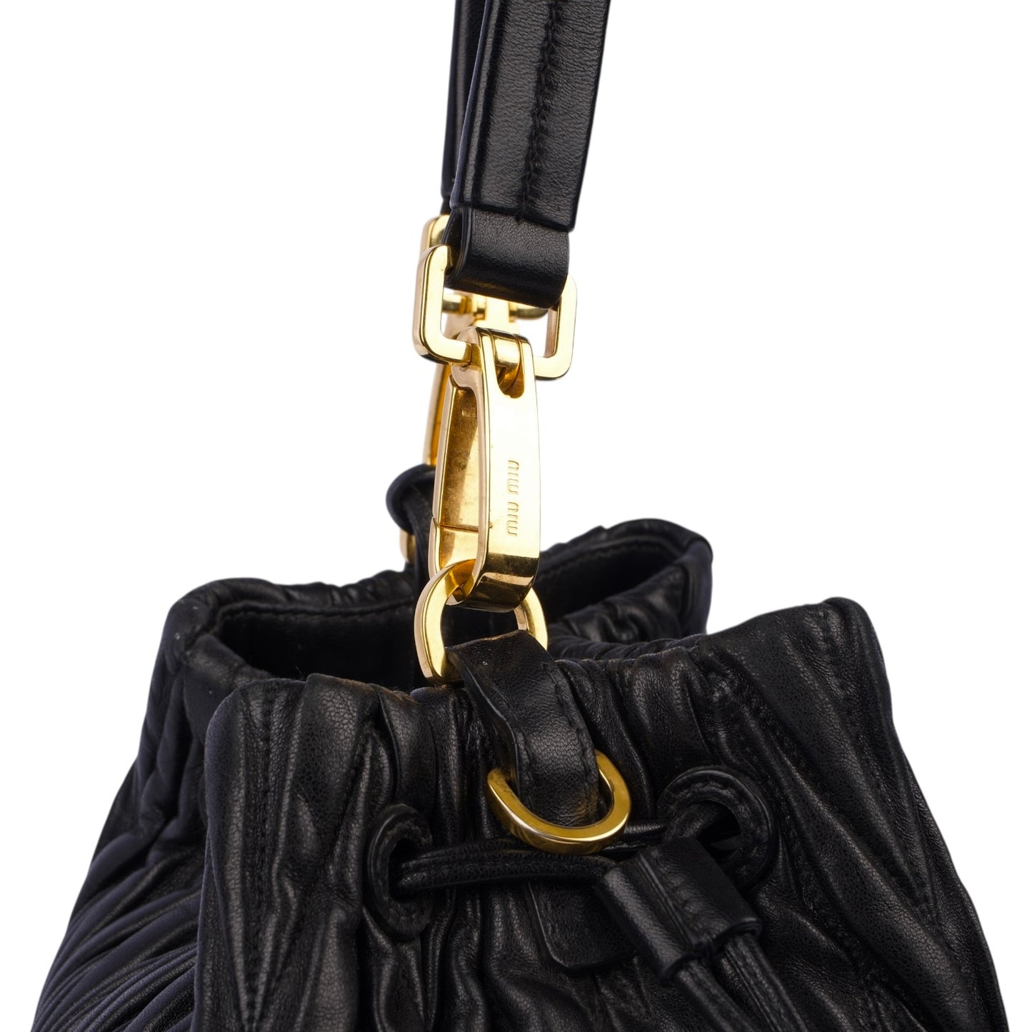 Miu Miu Quilted Leather Bucket Bag