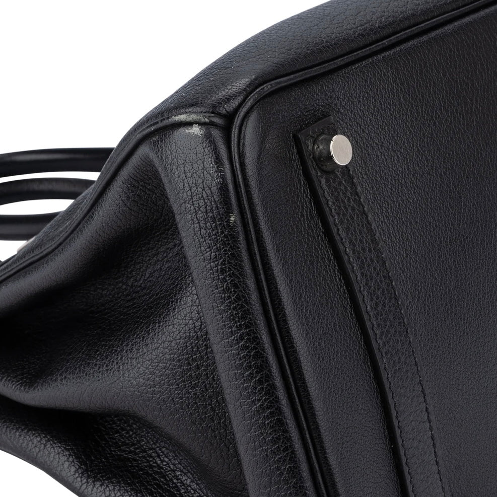 Hermès Noir Togo Leather Palladium Birkin 35 Handbag