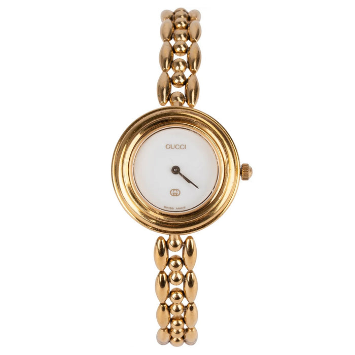 Gucci Gold Tone Change Bezel 11/12 Women Watch