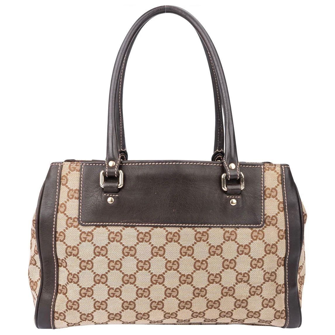 Gucci GG Monogram Leather Flower Handbag