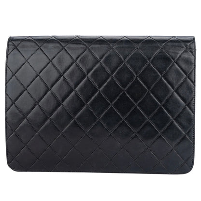 Chanel Quilted Lambskin 24K Gold Single Flap Shoulder Bag