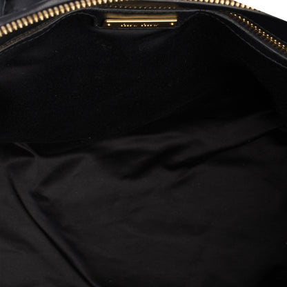 Miu Miu Black Matelasse Leather Tote Bag