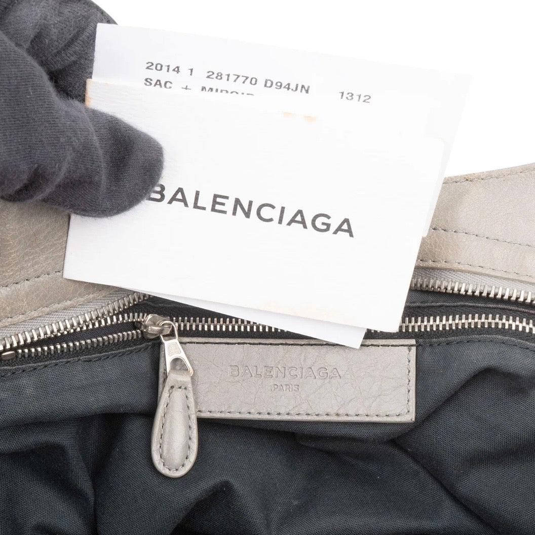 Balenciaga Grey Leather Classic City Handbag