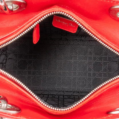 Christiann Dior Studded Cannage Lambskin Lady Dior Handbag