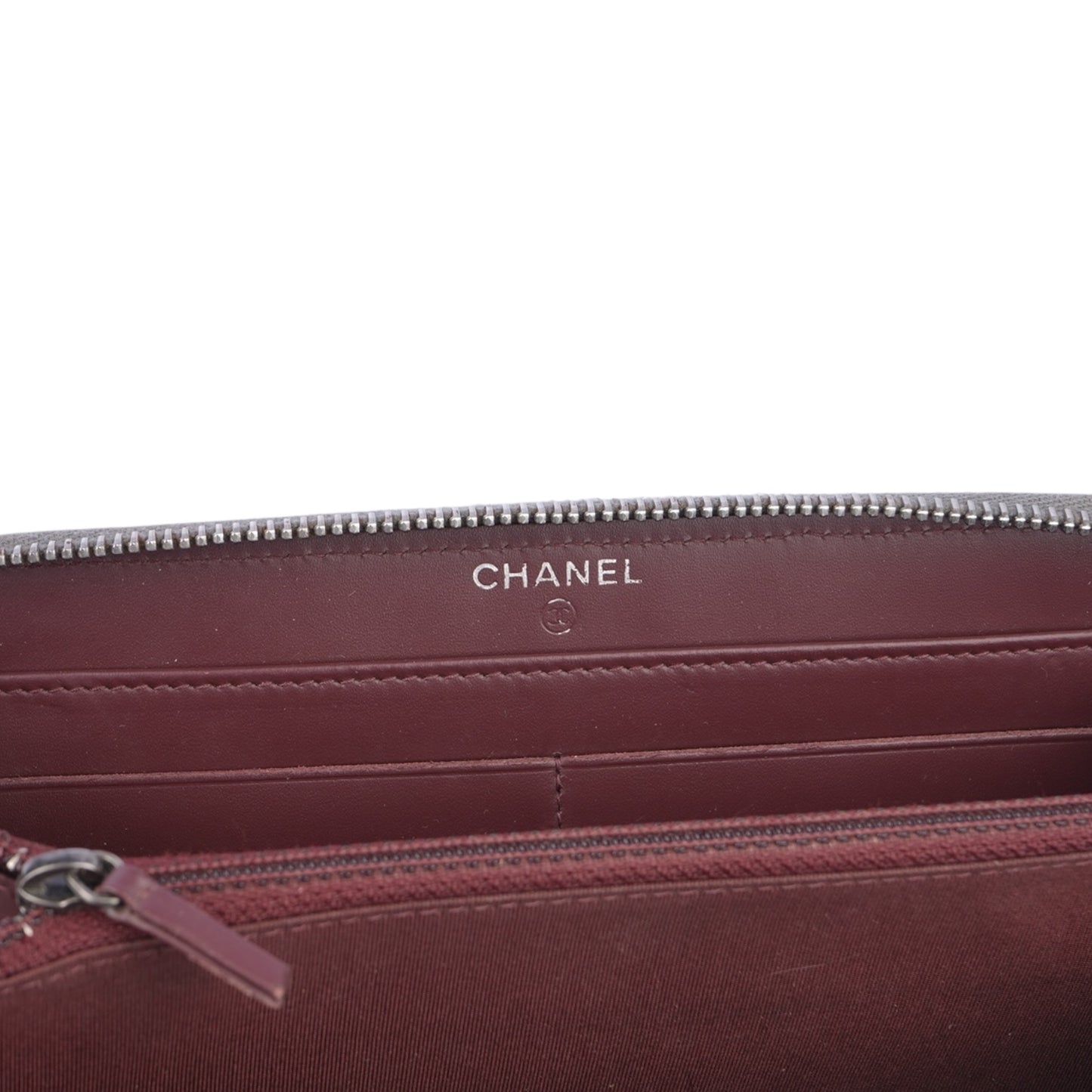 Chanel Interlocking CC Logo Zip Wallet