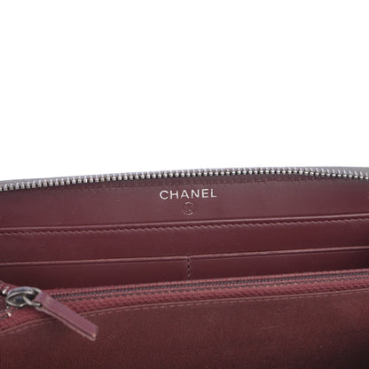 Chanel Interlocking CC Logo Zip Wallet