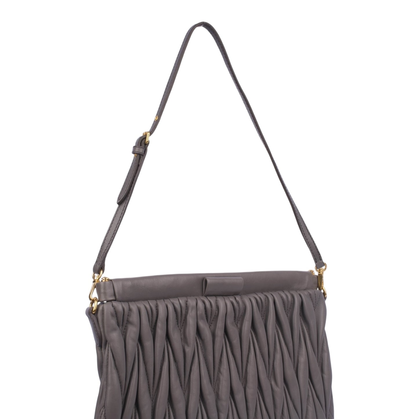 Miu Miu Quilted Leather Pochette Shoulder Bag