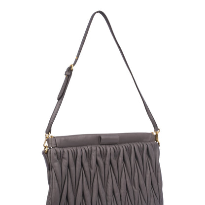 Miu Miu Quilted Leather Pochette Shoulder Bag