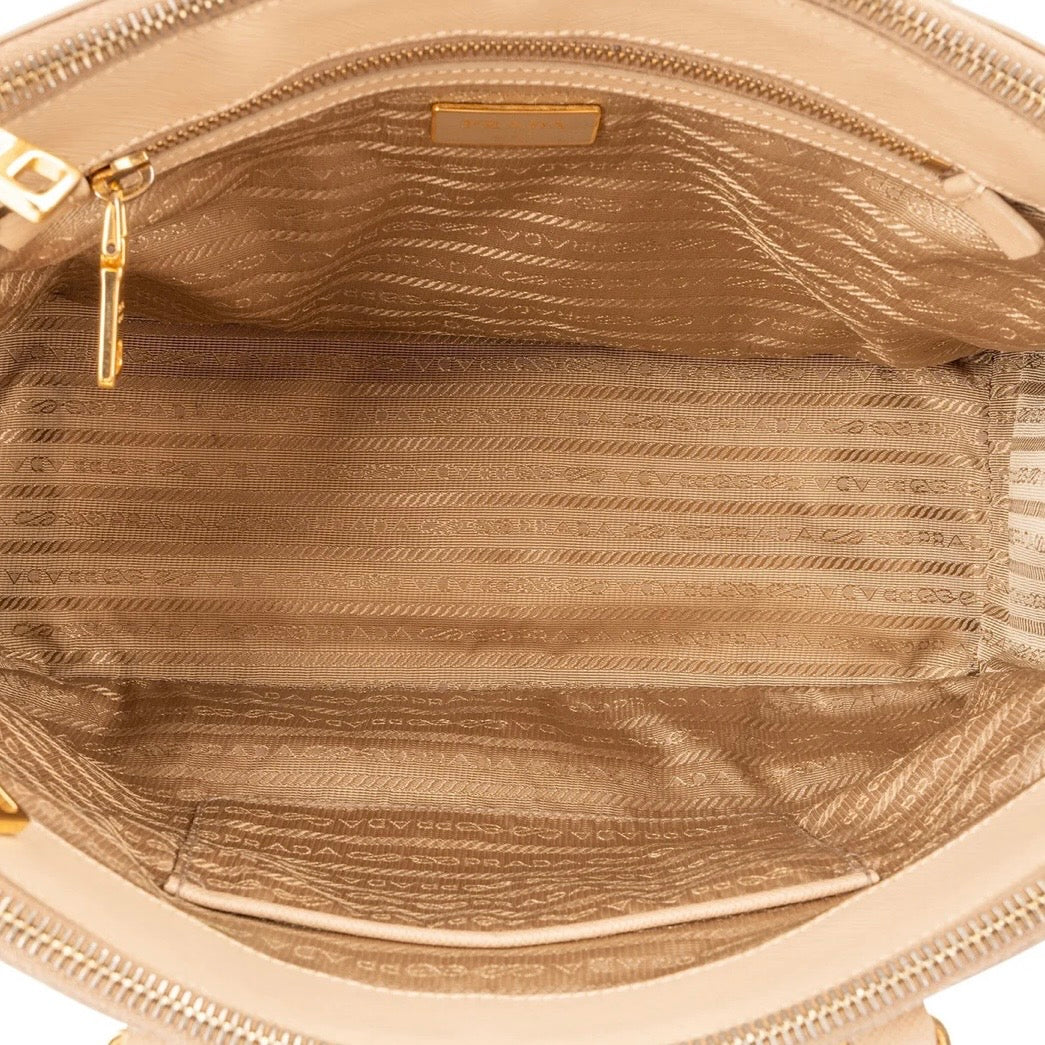 Prada Beige Saffiano
Leather Galleria Handbag