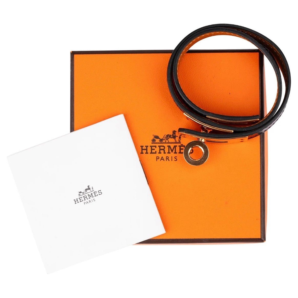 Hermès Leather Kelly Double Tour Bracelet