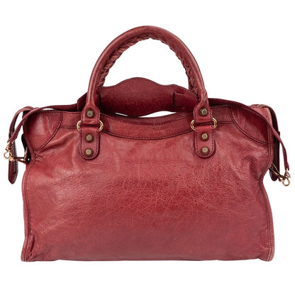 Balenciaga Red Leather Classic City Handbag