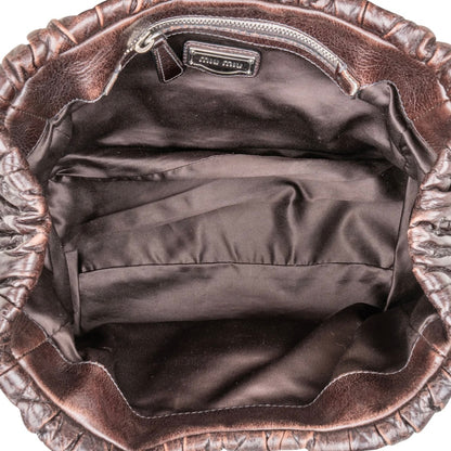 Miu Miu Quilted Leather Coffer Handbag