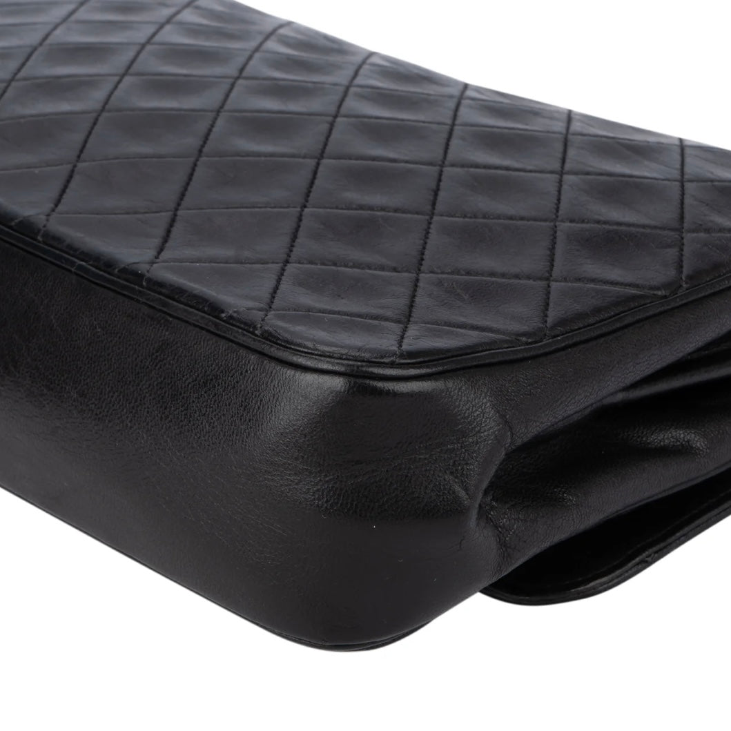 Chanel Quilted Lambskin 24K Gold Single Flap