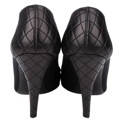 Chanel Quilted Leather Chain Pumps (37)