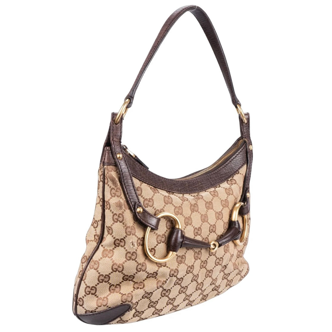 Gucci GG Monogram Horsebit Jackie Shoulder Bag