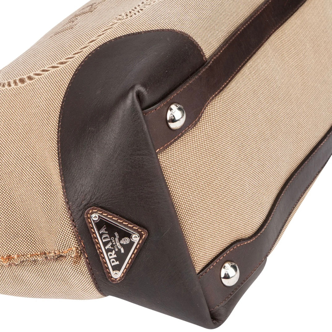 Prada Jacquard Triangle Shoulder Bag