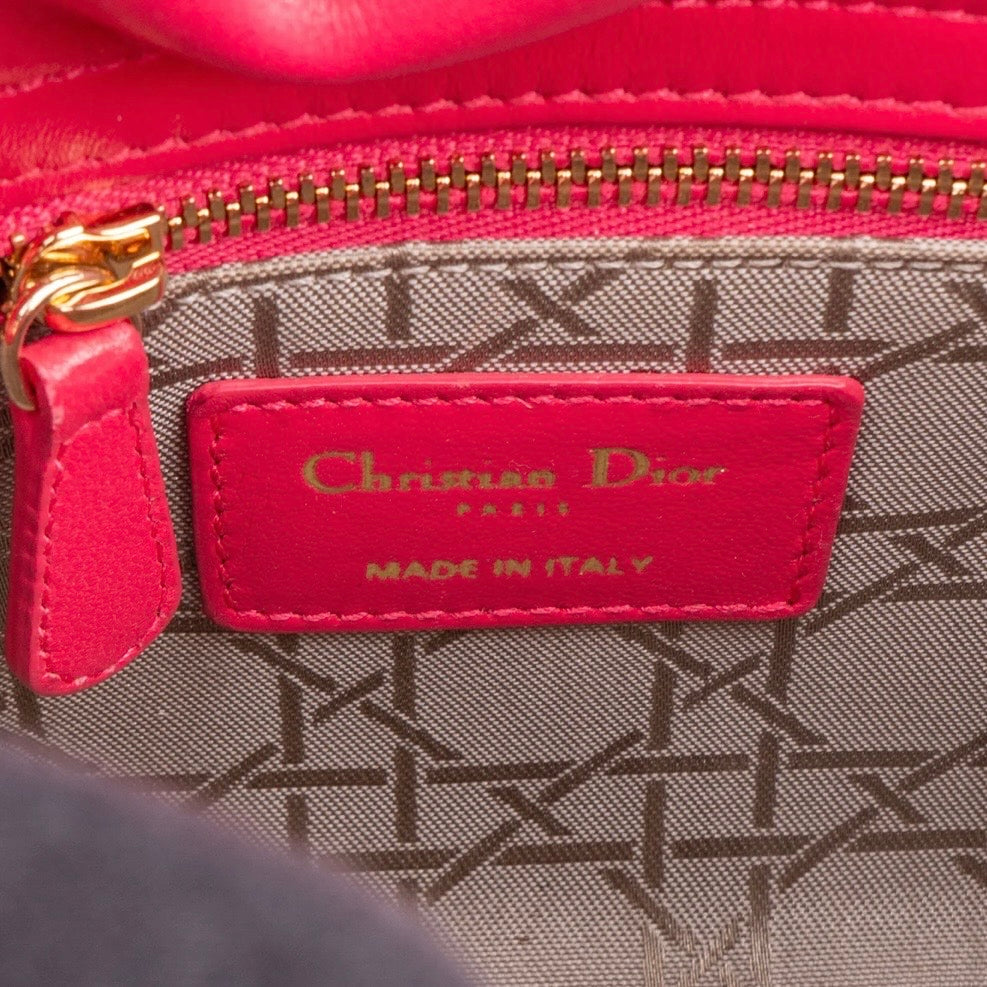 Christian Dior Quilted Leather Mini Lady Dior Handbag