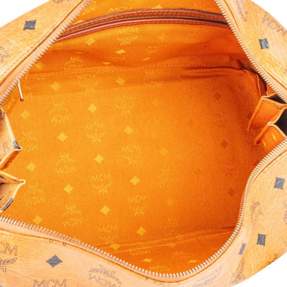 MCM Visetos Monogram Boston Handbag