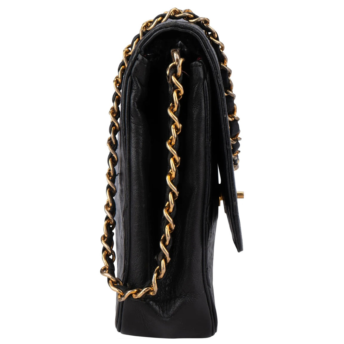 Chanel Quilted Lambskin 24K Gold Single Flap