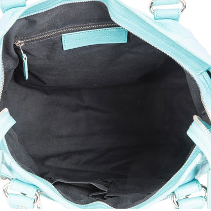 Balenciaga Blue Leather The City Handbag