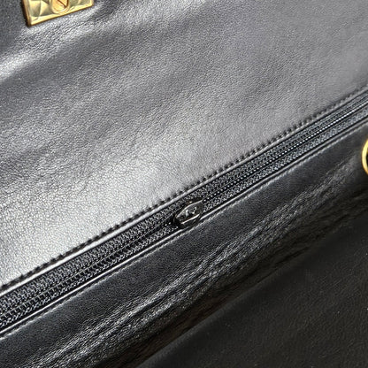Chanel Quilted Lambskin 24K Gold Medium Double Flap Crossbody Bag
