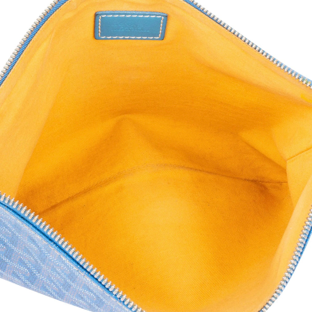 Goyard Blue Goyardine Monogram Clutch