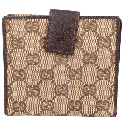 Gucci Monogram GG Canvas French Flap Wallet