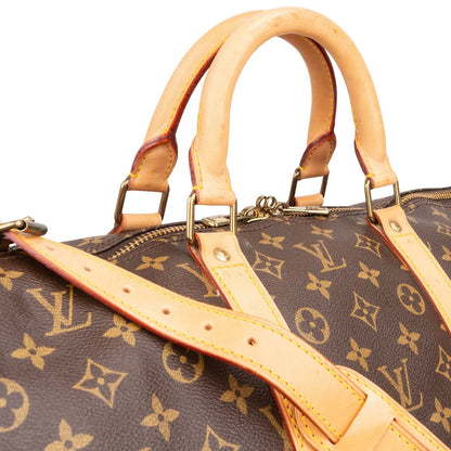 Louis Vuitton Monogram Canvas Keepall 55 Bandoulière Travel Bag