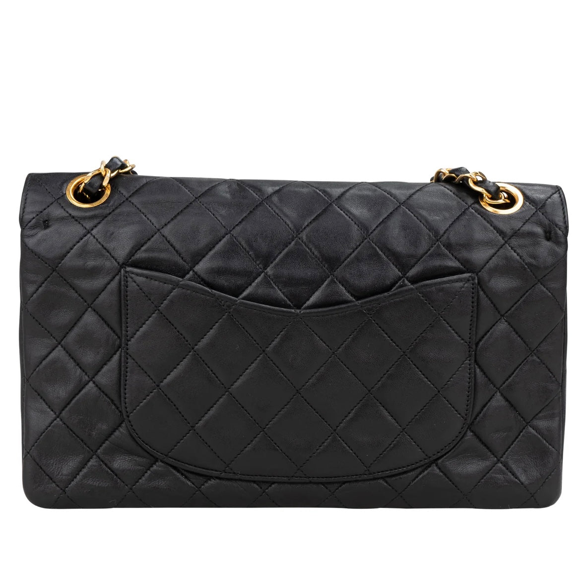 Chanel Quilted Lambskin 24K Gold Medium Double Flap Crossbody Bag