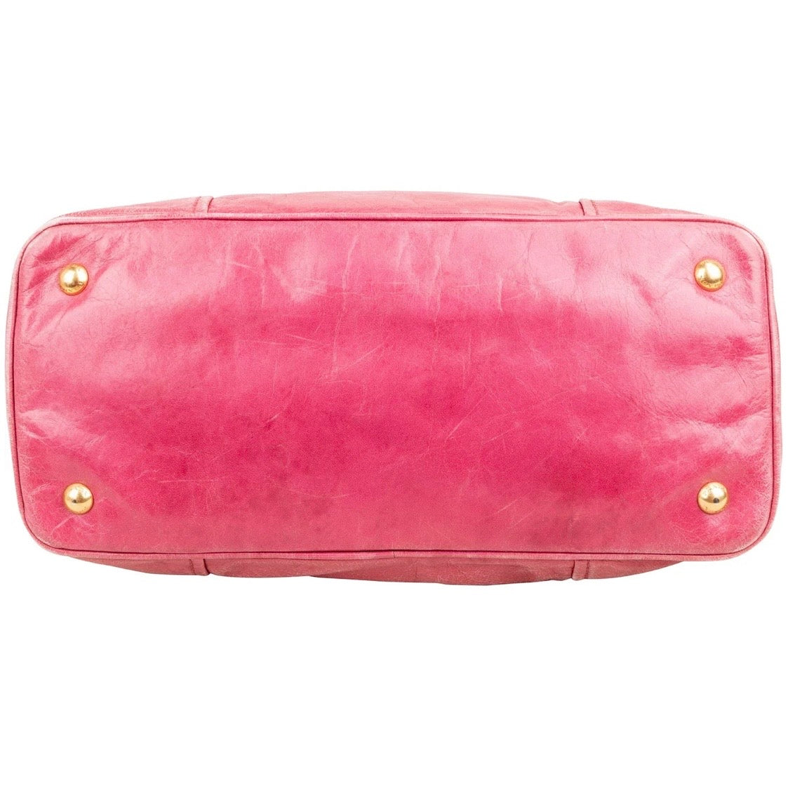 Prada Pink Vitello Lux Shine
Leather Tote Handbag