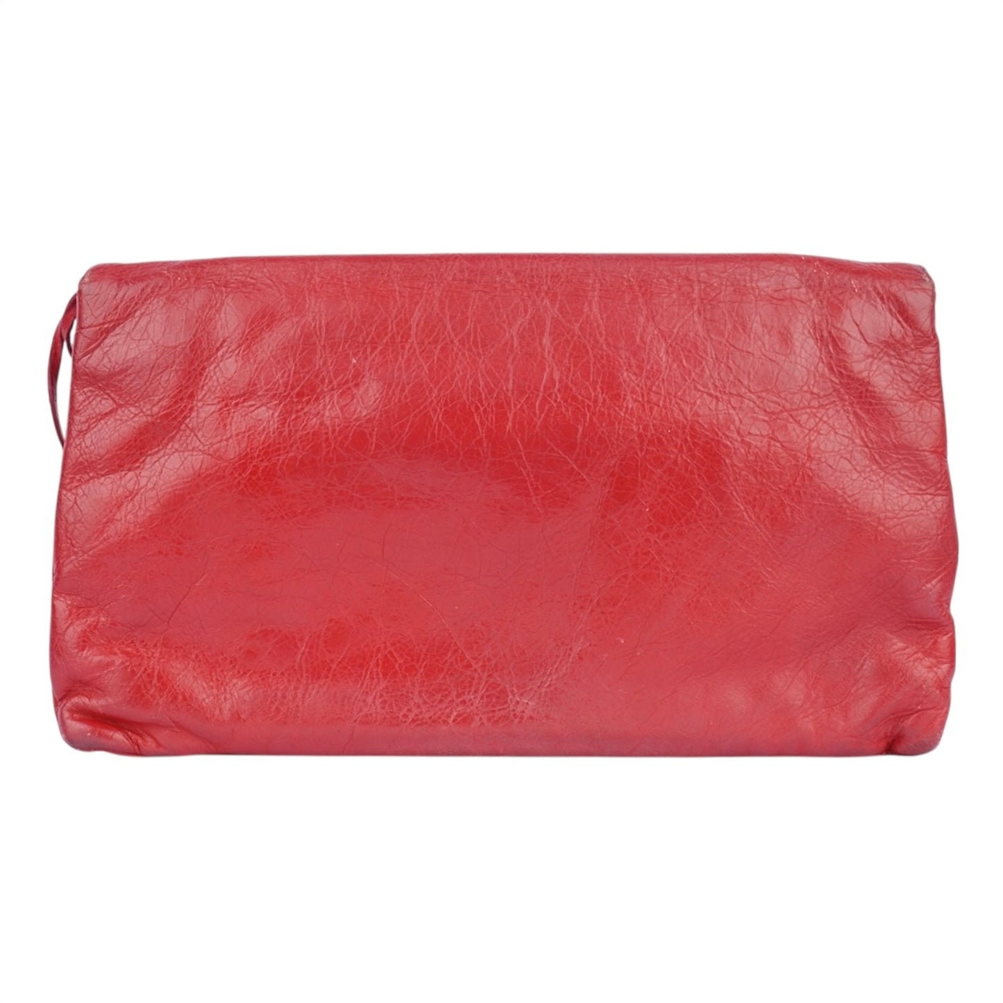 Balenciaga Red Leather Clutch
