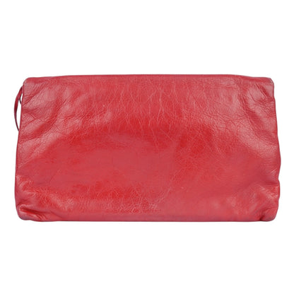 Balenciaga Red Leather Clutch