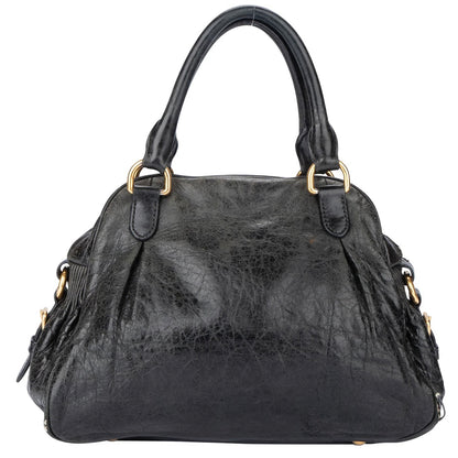 Miu Miu Nero Leather
Padlock Handbag