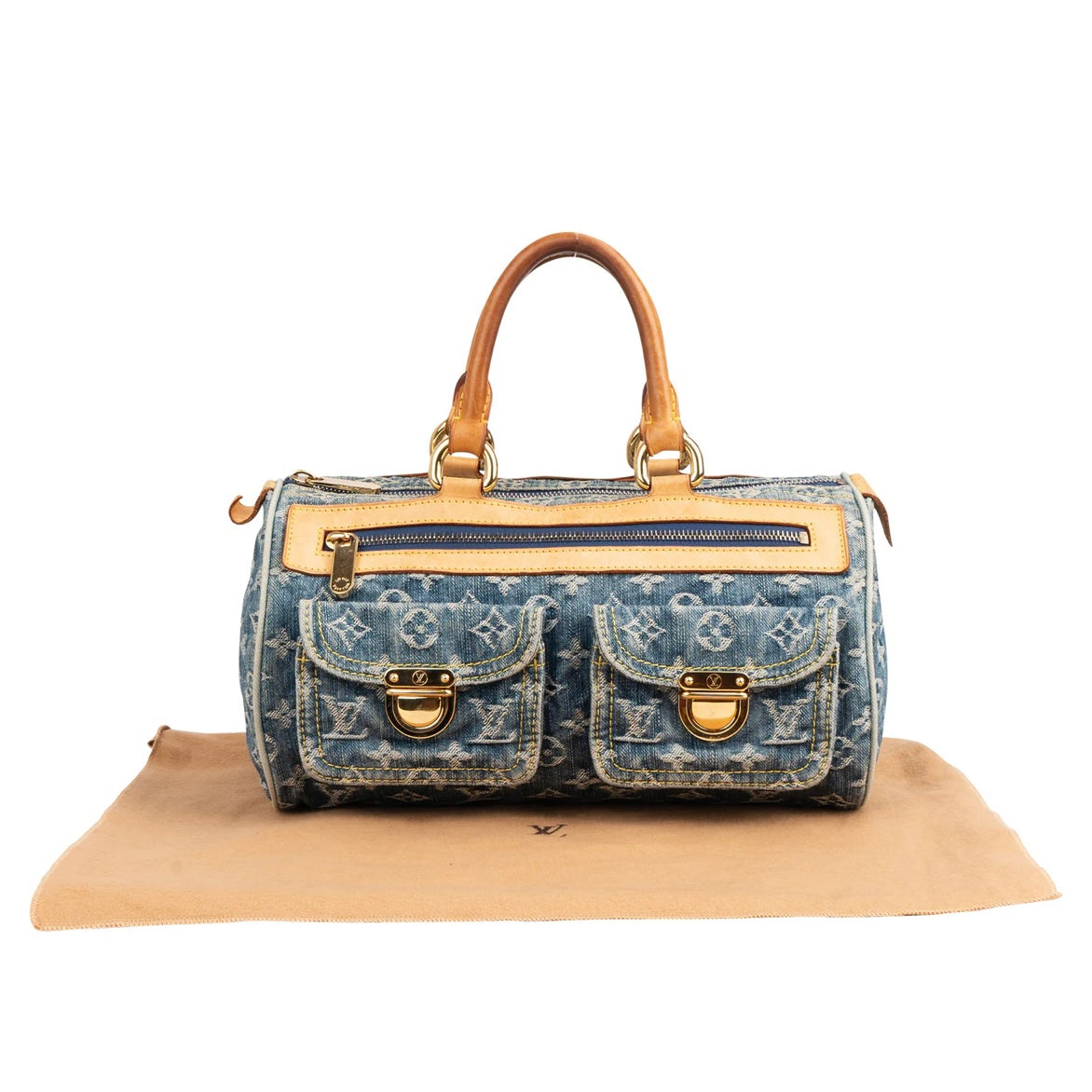 Louis Vuitton Denim Monogram Neo Speedy 30 Handbag