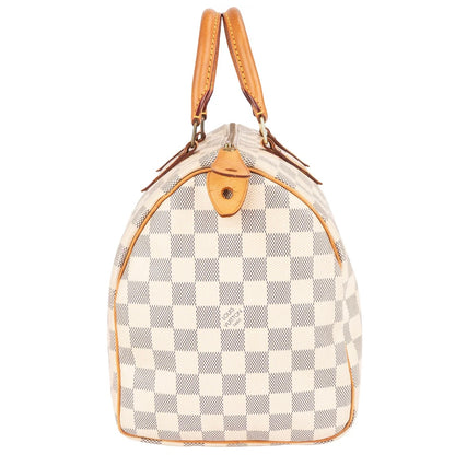 Louis Vuitton Monogram Damier Azur Speedy 30 Handbag